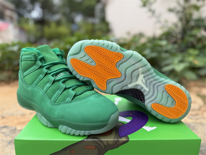 Authentic Air Jordan 11 Retro Green Screen