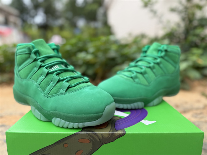 Authentic Air Jordan 11 Retro Green Screen