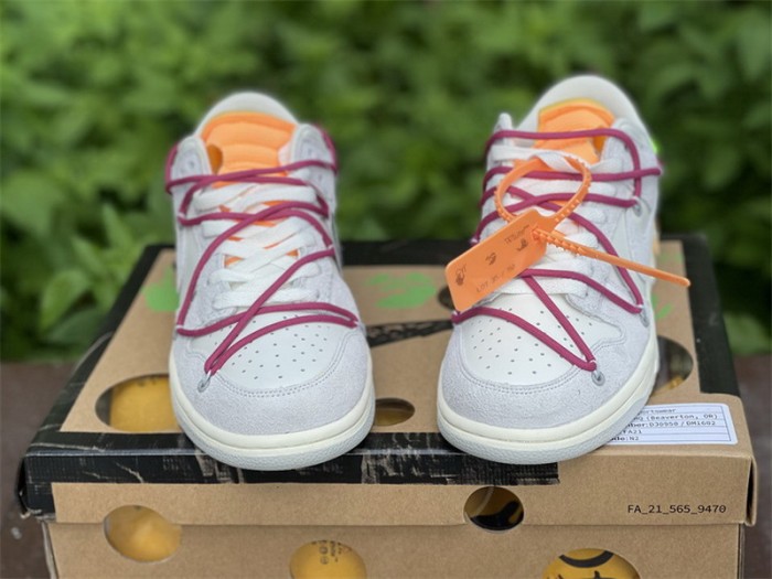 Authentic OFF-WHITE x Nike Dunk Low “The 50”DJ0950 114