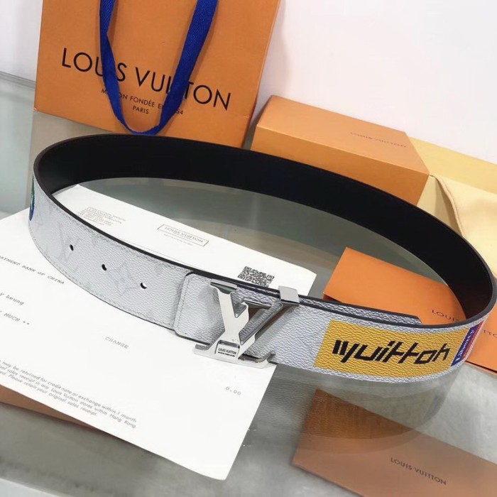 Super Perfect Quality LV Belts(100% Genuine Leather Steel Buckle)-1159