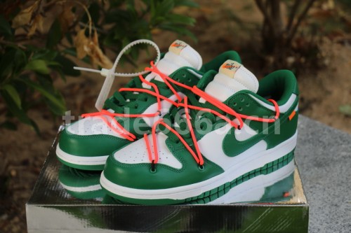 Authentic OFF-WHITE x Nike Dunk Low Green