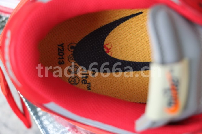 Authentic OFF-WHITE x Nike Dunk Low Red Grey