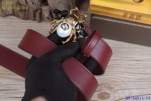 Super Perfect Quality G Belts(100% Genuine Leather,steel Buckle)-4339