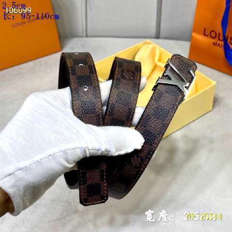 Super Perfect Quality LV Belts(100% Genuine Leather Steel Buckle)-2410
