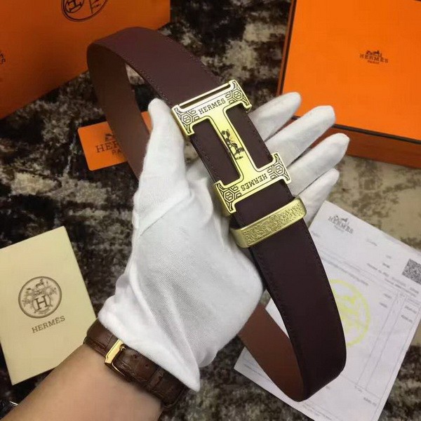 Super Perfect Quality Hermes Belts(100% Genuine Leather,Reversible Steel Buckle)-087