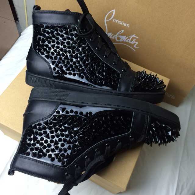 Super Max Perfect High End Christian Louboutin Black Louis Pik Pik Sneaker(with receipt)