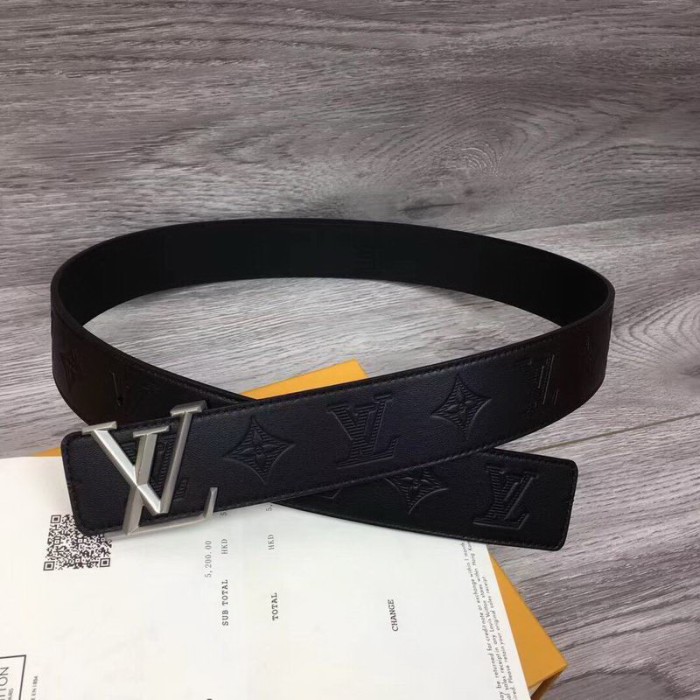 Super Perfect Quality LV Belts(100% Genuine Leather Steel Buckle)-1458