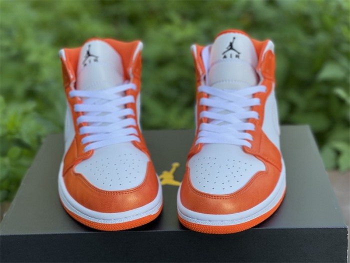 Authentic Air Jordan 1 Mid SE White Orange