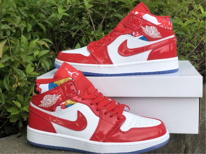 Authentic Air Jordan 1 Mid Red White