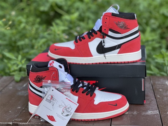 Authentic Air Jordan 1 High Switch White Red