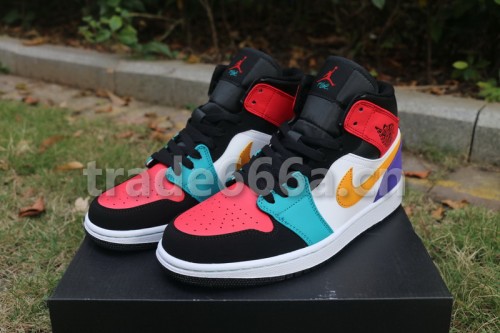 Authentic Air Jordan 1 Mid Multicolor
