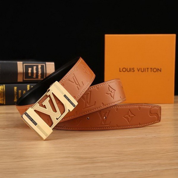 Super Perfect Quality LV Belts(100% Genuine Leather Steel Buckle)-2133