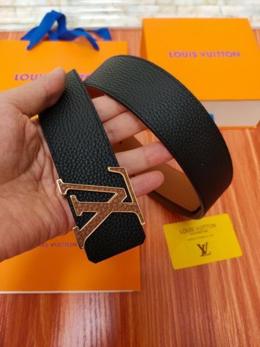 Super Perfect Quality LV Belts(100% Genuine Leather Steel Buckle)-1424