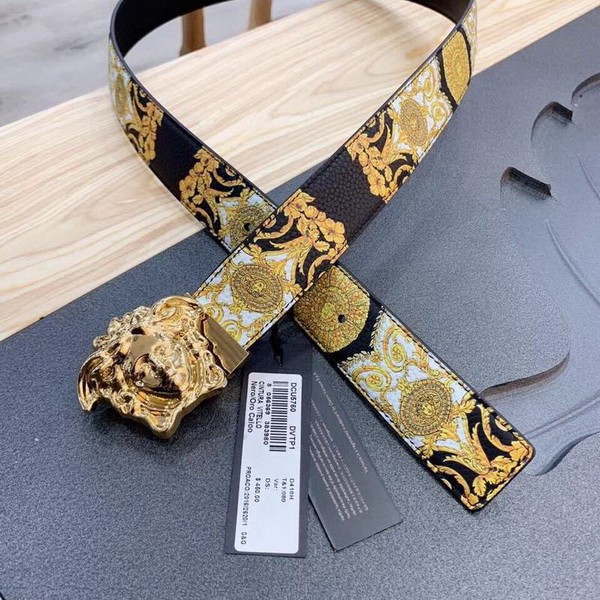 Super Perfect Quality Versace Belts(100% Genuine Leather,Steel Buckle)-596