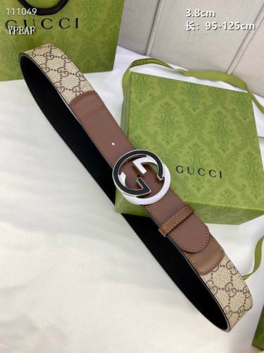 Super Perfect Quality G Belts(100% Genuine Leather,steel Buckle)-3069