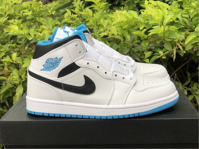 Authentic Air Jordan 1 Mid“ Laser Blue”