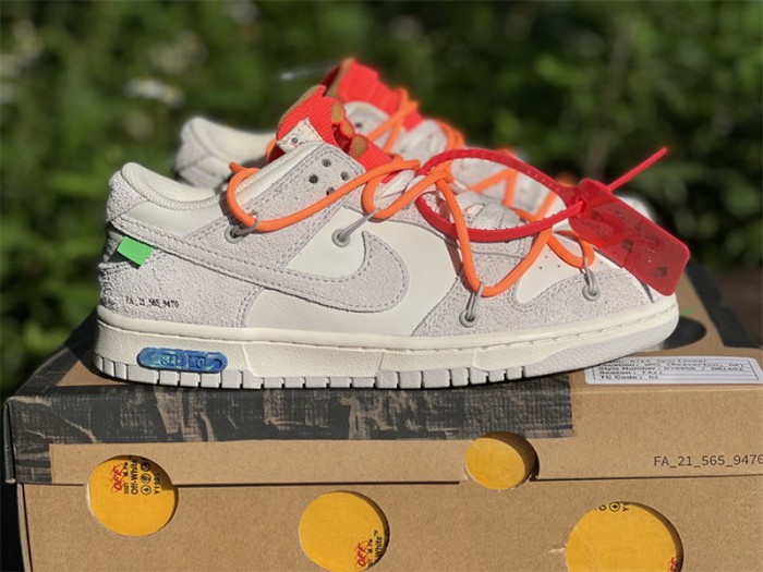 Authentic OFF-WHITE x Nike Dunk Low “The 50” DM0950 116