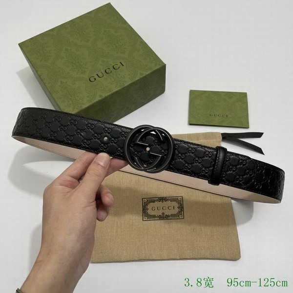 Super Perfect Quality G Belts(100% Genuine Leather,steel Buckle)-3691