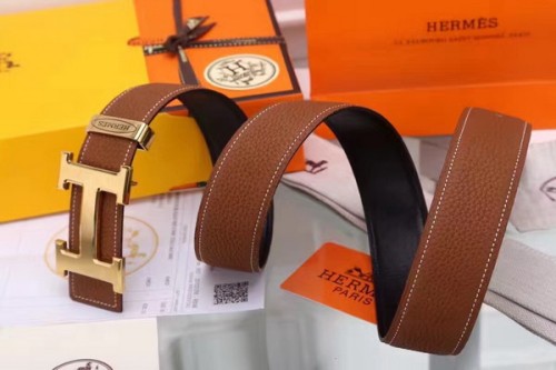 Super Perfect Quality Hermes Belts(100% Genuine Leather,Reversible Steel Buckle)-002