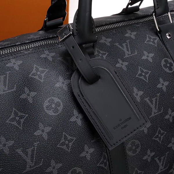 LV Monogram Eclipse Canvas Travel Keepall 55 Bandoulière