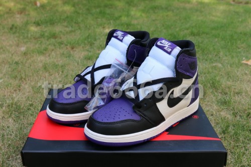 Authentic Air Jordan 1 “Court Purple”GS