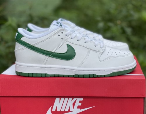 Authentic Nike Dunk Low White Green
