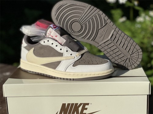 Authentic Travis Scott x Air Jordan 1 Low OG “Reverse Mocha” GS