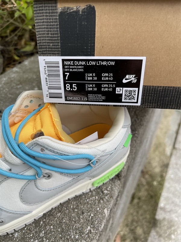 Authentic OFF-WHITE x Nike Dunk Low “The 50” DM1602 115