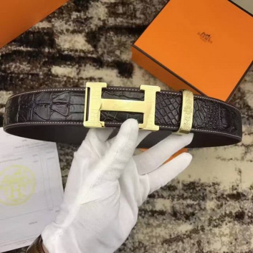 Super Perfect Quality Hermes Belts(100% Genuine Leather,Reversible Steel Buckle)-075