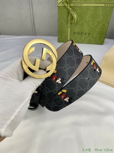 Super Perfect Quality G Belts(100% Genuine Leather,steel Buckle)-2955