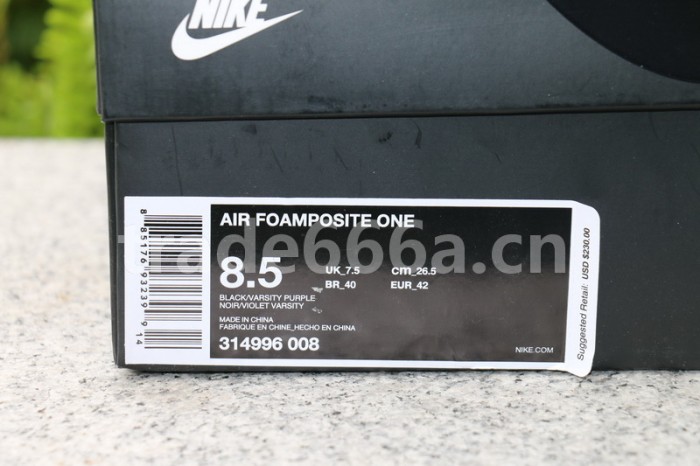 Authentic Nike Air Foamposite One “Eggplant” 2017