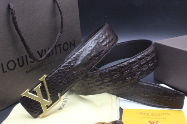 Super Perfect Quality LV Belts(100% Genuine Leather Steel Buckle)-2069