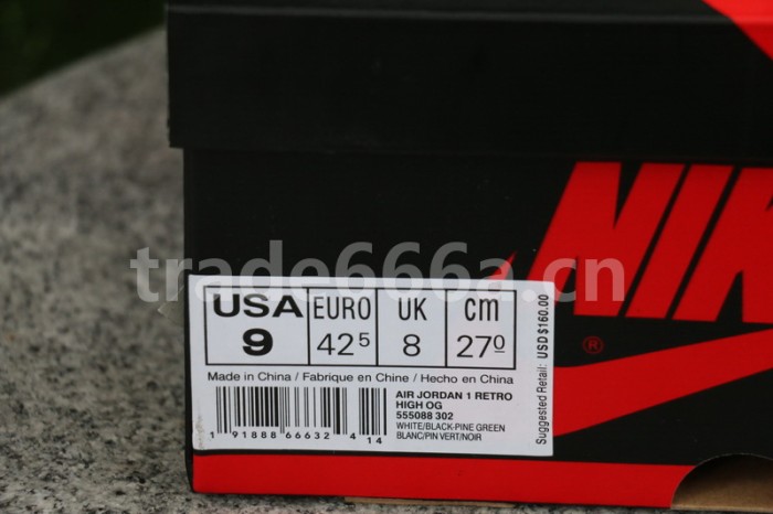 Authentic Air Jordan 1 High OG “Pine Green”