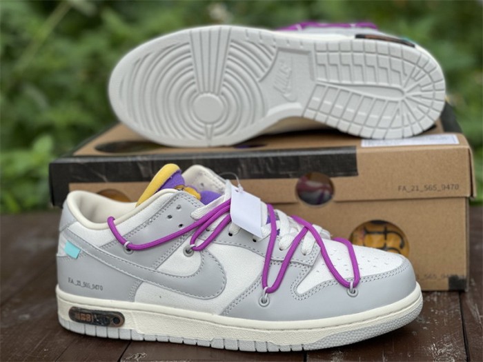 Authentic OFF-WHITE x Nike Dunk Low “The 50” DM1602 111