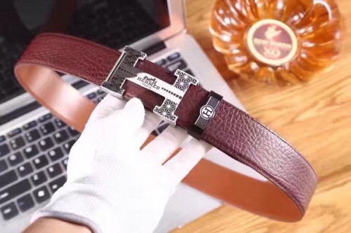 Super Perfect Quality Hermes Belts(100% Genuine Leather,Reversible Steel Buckle)-032
