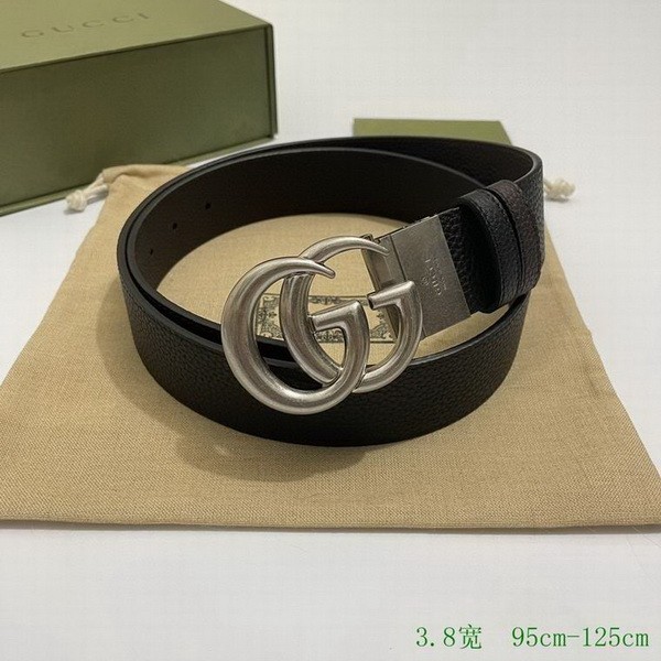 Super Perfect Quality G Belts(100% Genuine Leather,steel Buckle)-3678
