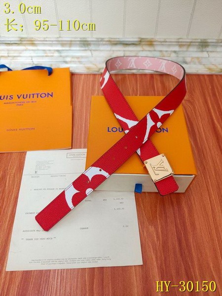 Super Perfect Quality LV women Belts(100% Genuine Leather,Steel Buckle)-229