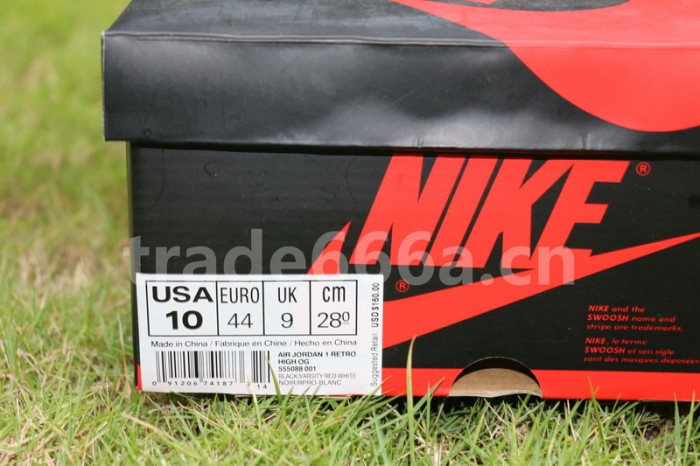 Authentic Air Jordan 1 Retro OG High “Banned” 2016