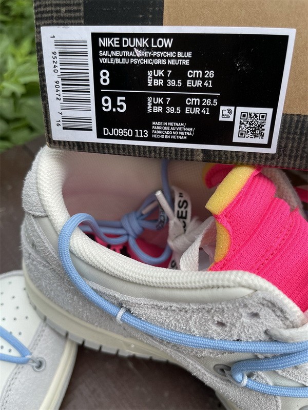 Authentic OFF-WHITE x Nike Dunk Low “The 50” DJ0950 113