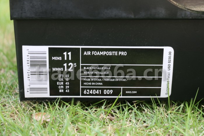 Authentic Nike Air Foamposite Pro “Black Metallic Gold”
