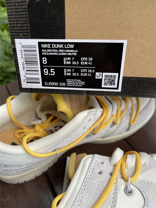 Authentic OFF-WHITE x Nike Dunk Low “The 50” DJ0950-109