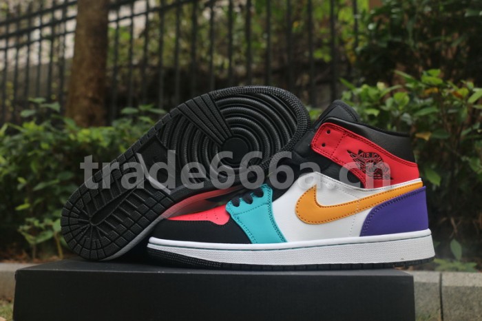 Authentic Air Jordan 1 Mid Multicolor