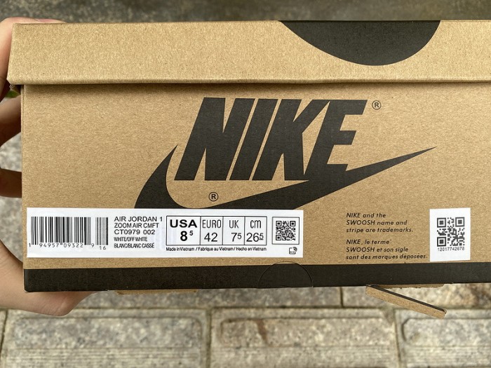 Authentic Air Jordan 1 Zoom Comfort Summer White