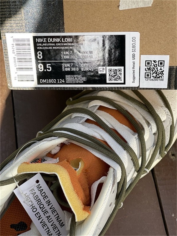 Authentic OFF-WHITE x Nike Dunk Low “The 50” DM1602 124--22