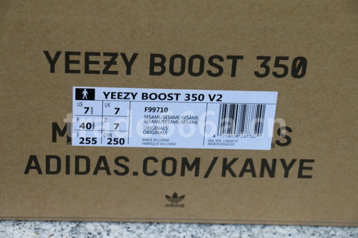 Authentic Yeezy 350 V2 Sesame Static