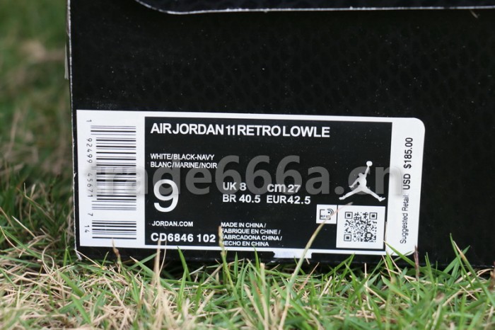 Authentic Air Jordan 11 Low “Navy Blue Snakeskin”