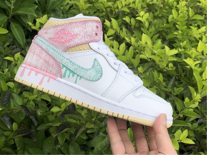 Authentic Air Jordan 1 Mid Paint Drip