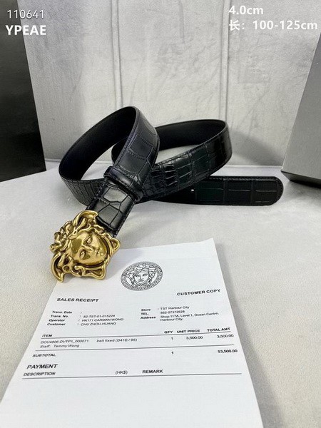 Super Perfect Quality Versace Belts(100% Genuine Leather,Steel Buckle)-1650