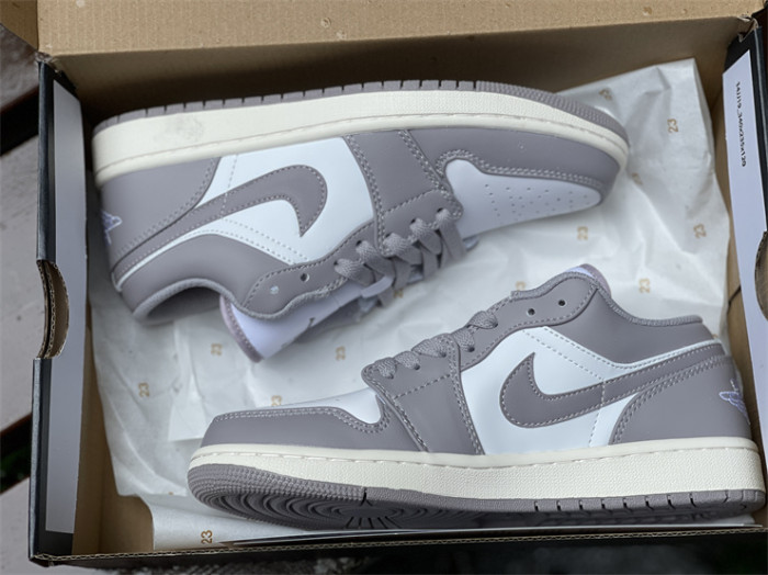 Authentic Air Jordan 1 Low Vintage Grey