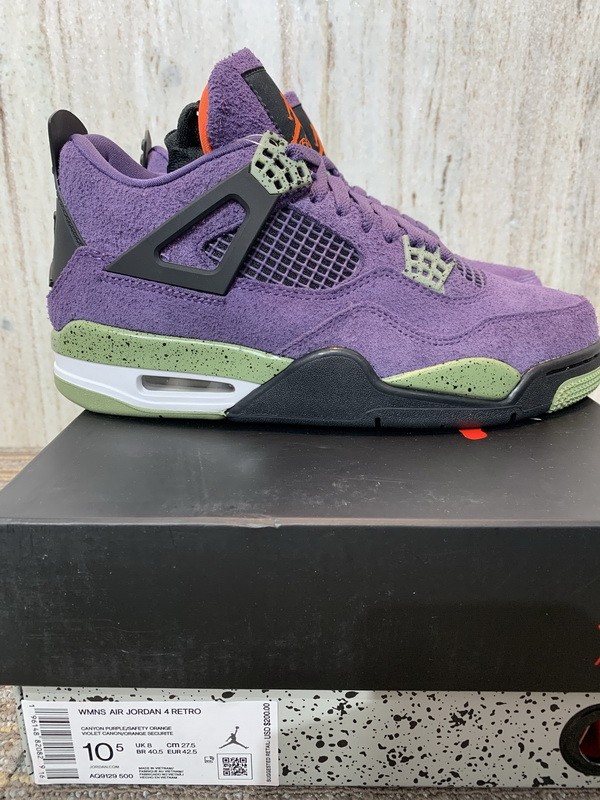 Authentic Air Jordan 4“Canyon Purple”